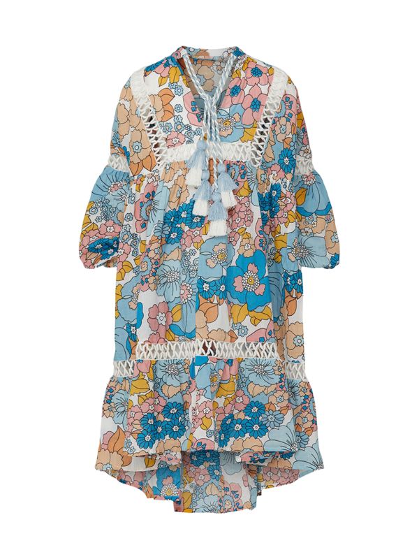 Dodo Bar Or Little Girl's & Girl's Mimi Floral Inset Tent Dress